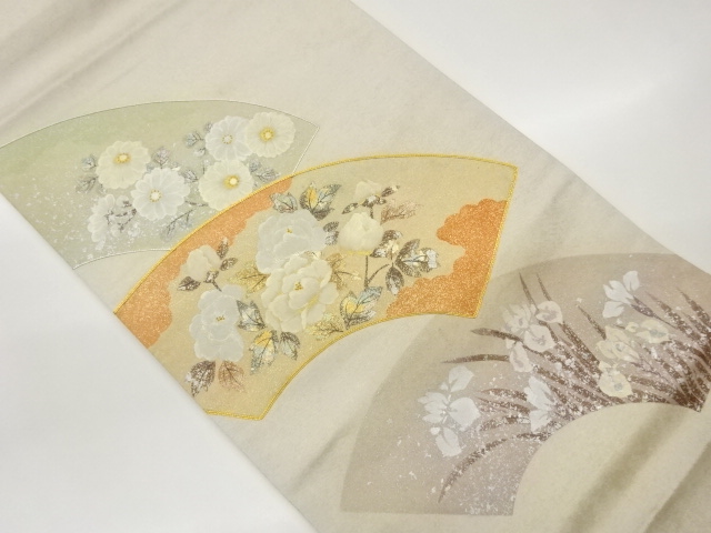 JAPANESE FUKURO OBI / KINSAI / EMBROIDERY / FLOWERS